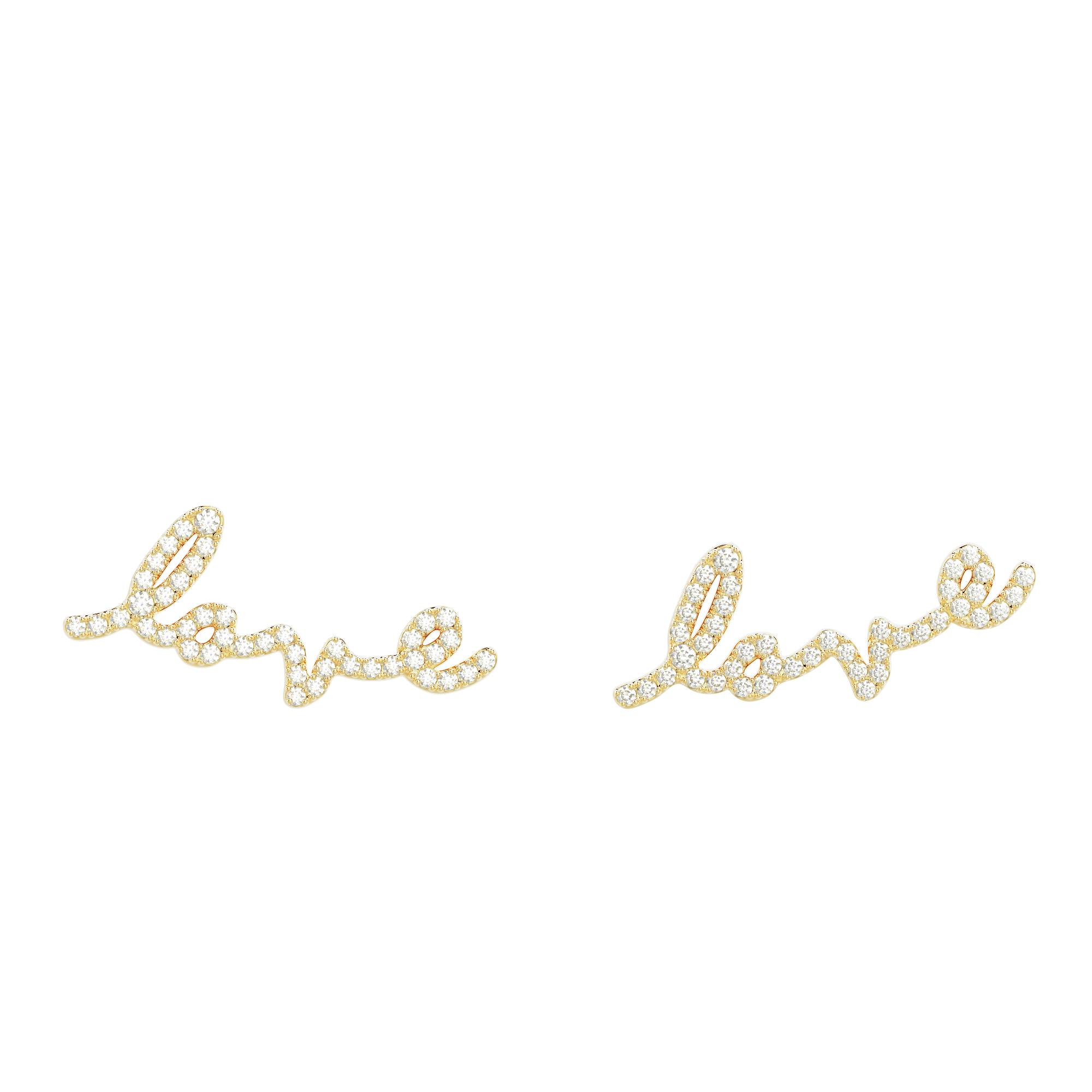 The Love Letter Pavé Earrings - Women's Earrings, Tiary