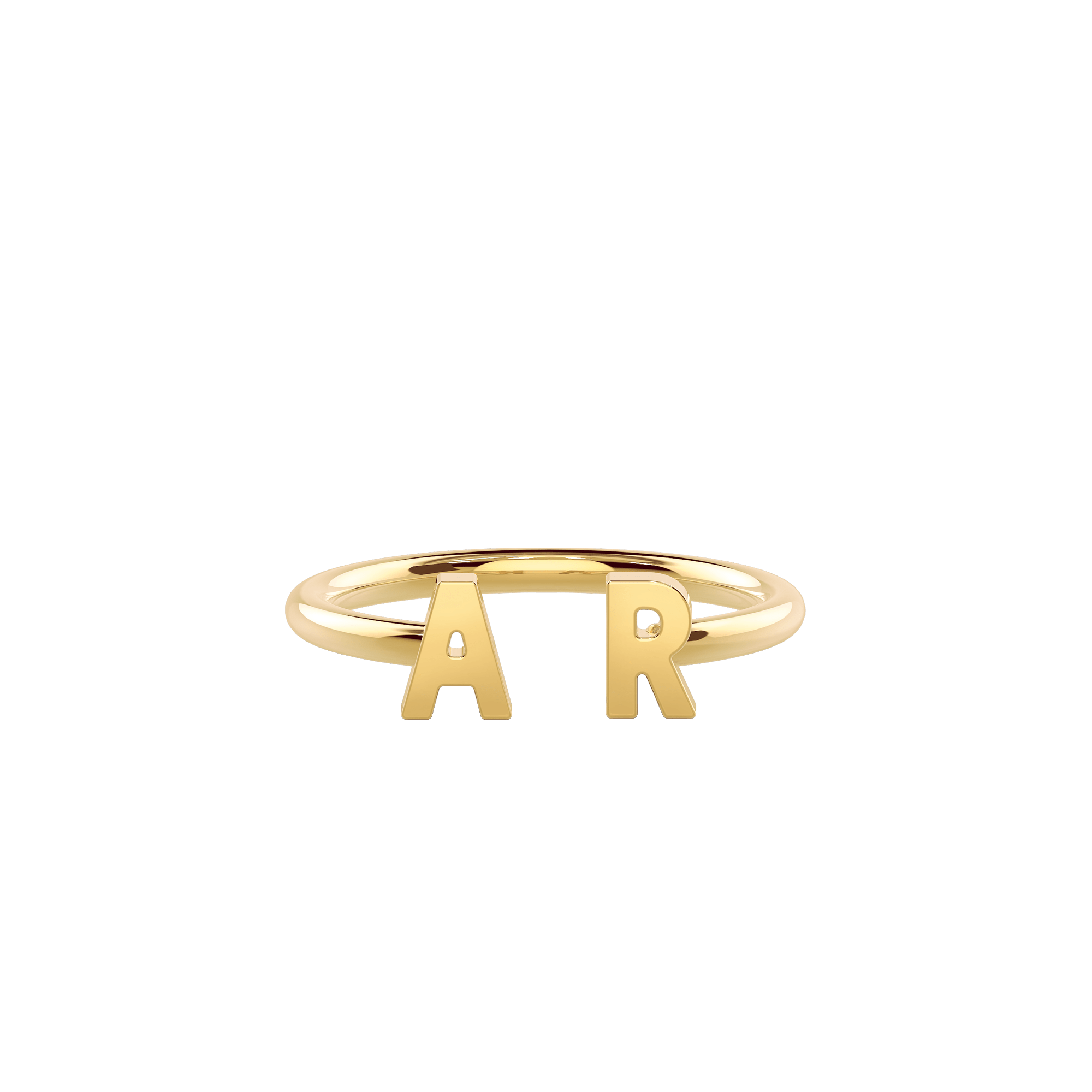 18ct Double Initial Ring by AEROCULATA | Bridestory.com