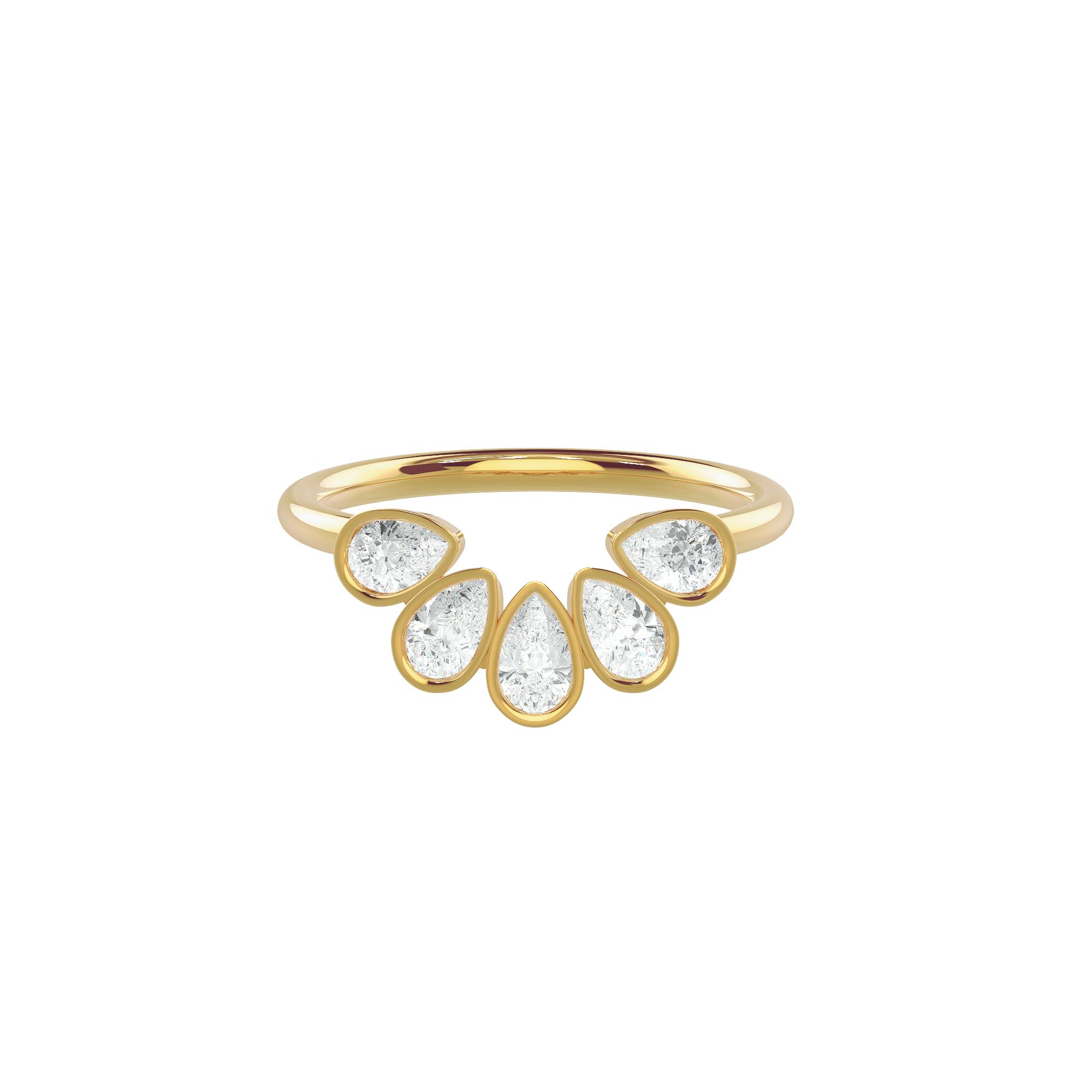 Tiary151 Teardrop Ring - Women's Rings | Tiary | Tiary